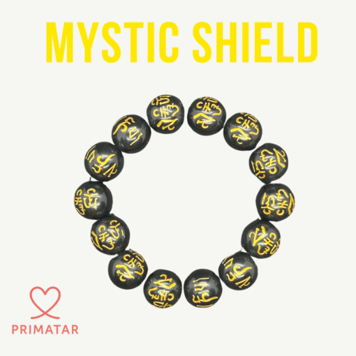 กำไลยันต์ทองหินดำ Mystic Shield