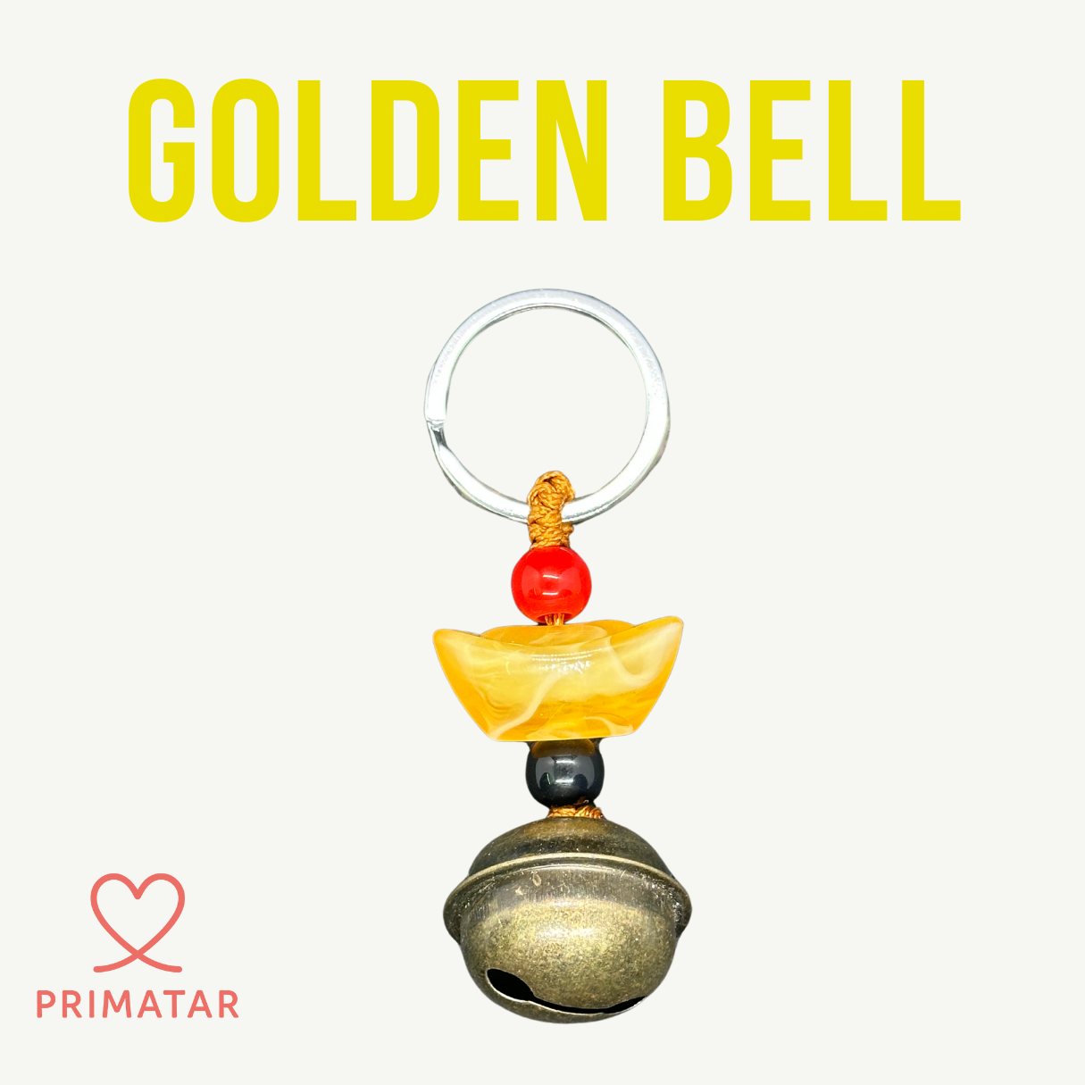 พวงกุญแจทองเรียกโชค Golden Bell Yuanbao